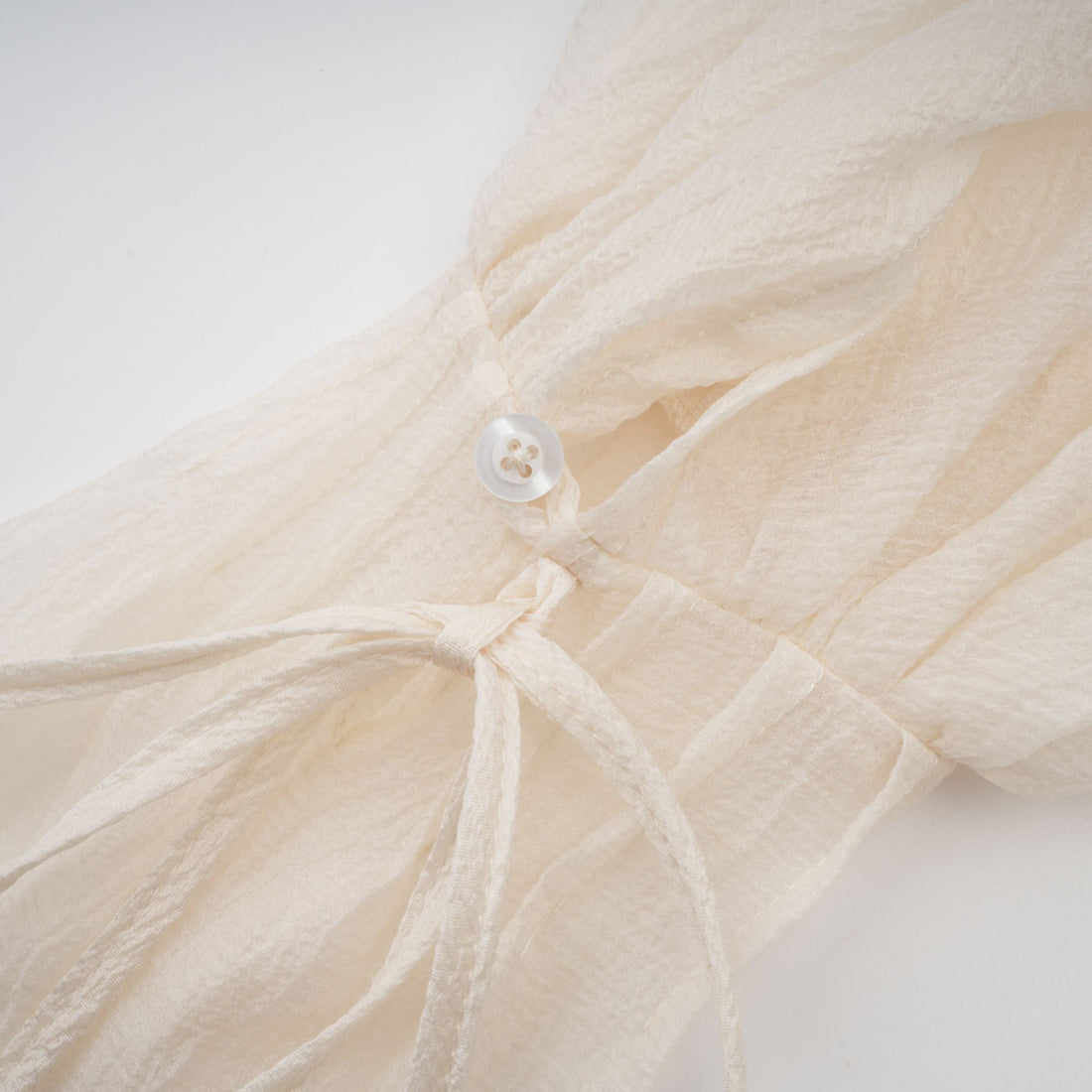 Cream Ruffled Mini Dress with Floral Detailing for Women - Sonia