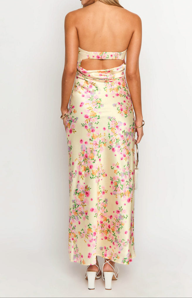 Gabriella Yellow Bloom Maxi Dress