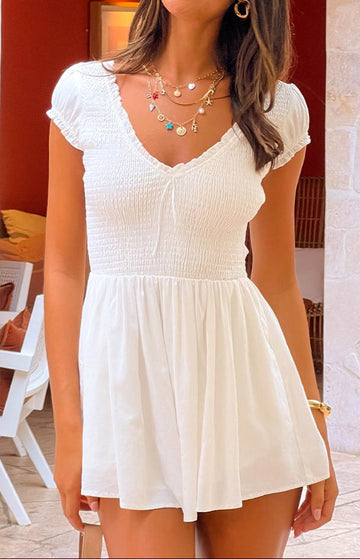 Robbia White Playsuit