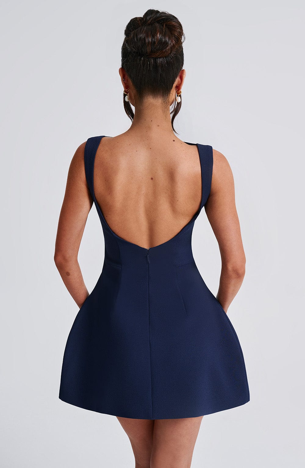 Antonella Mini Dress-Navy