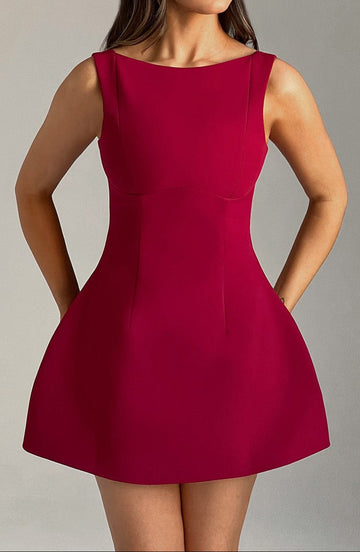 Ginevra Mini Dress - Wine