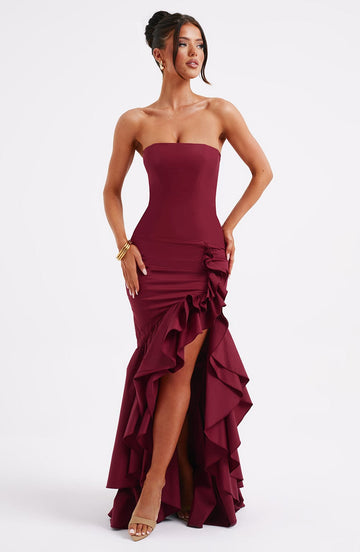 Jimena Maxi Dress - Burgundy