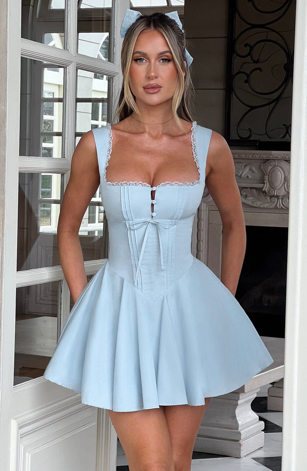 Valentina Mini Dress - Blue