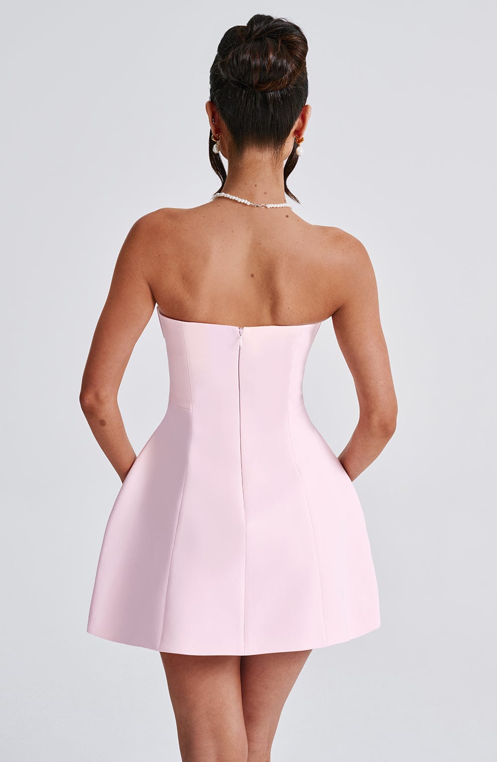 Amanda Mini Dress-Blush