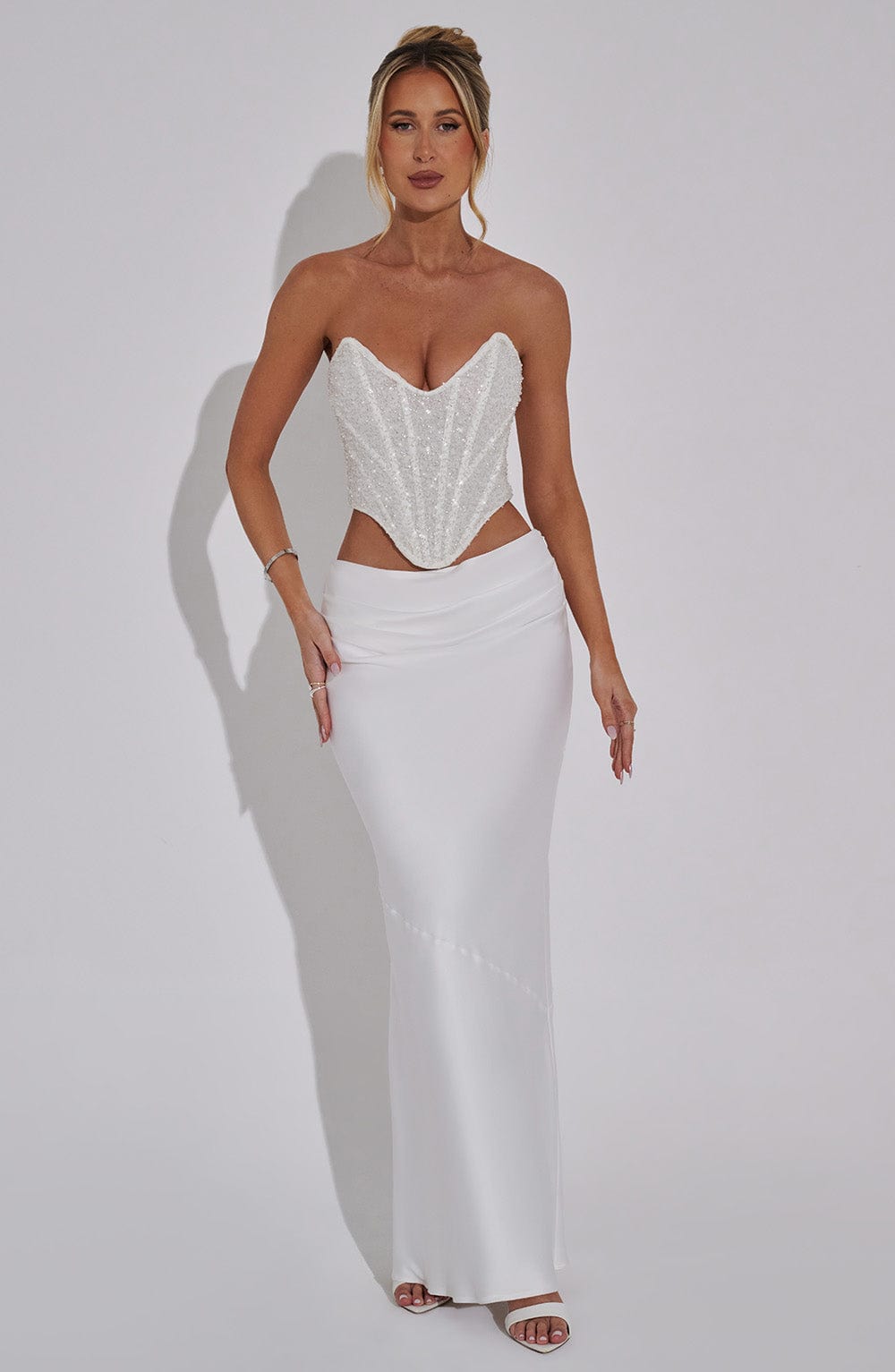 Sara Maxi Skirt - White