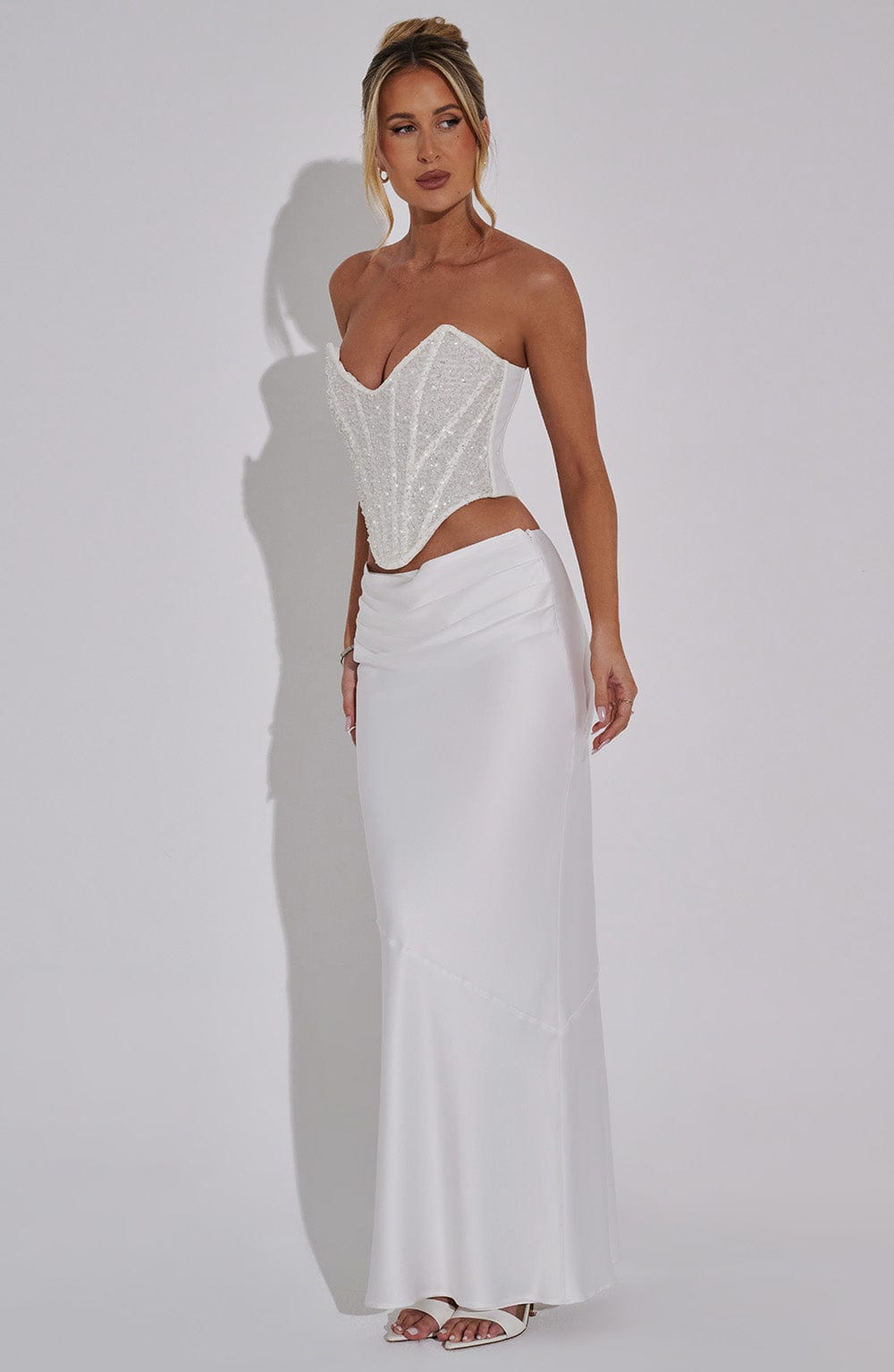 Sara Maxi Skirt - White