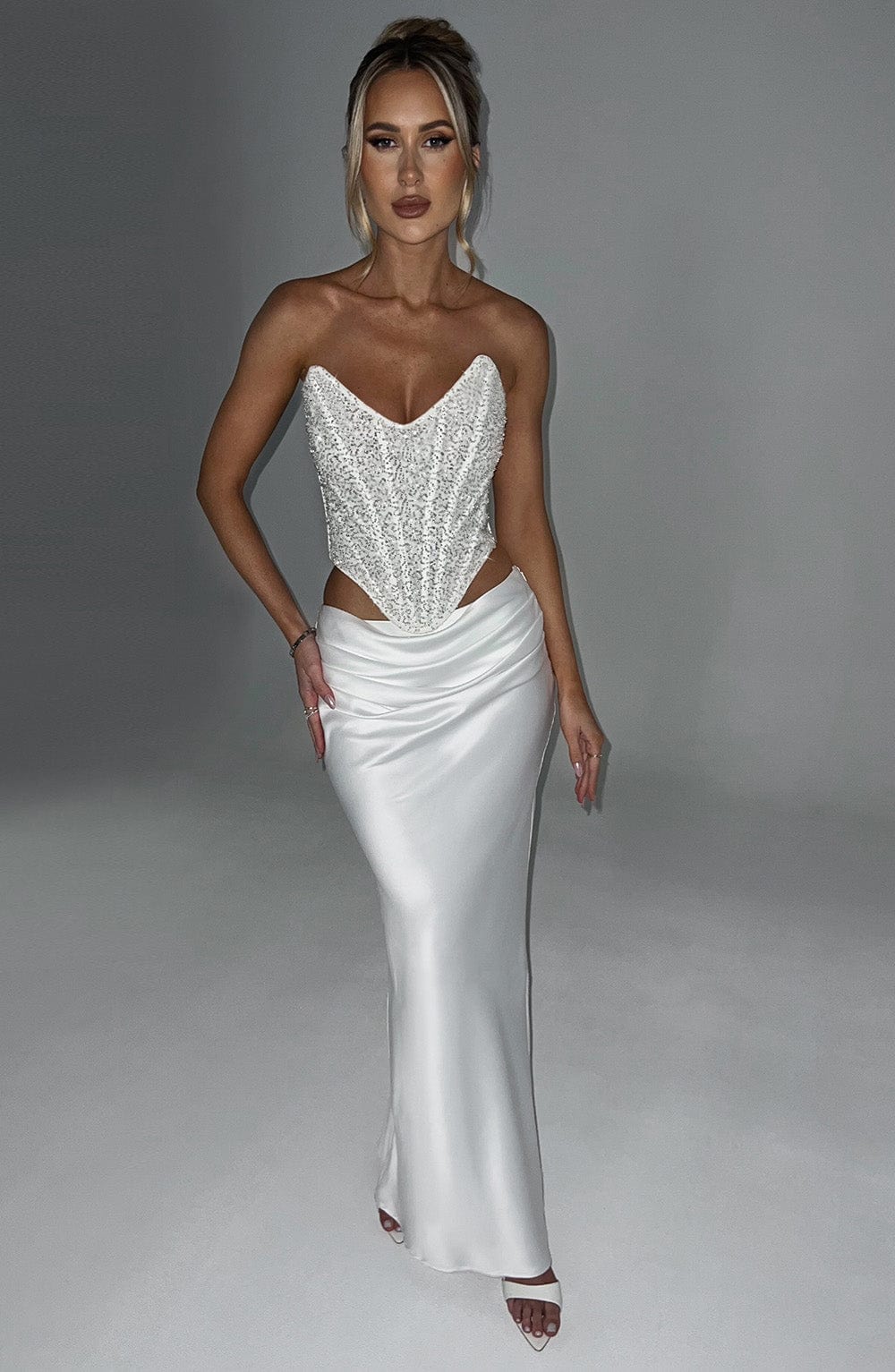 Sara Maxi Skirt - White