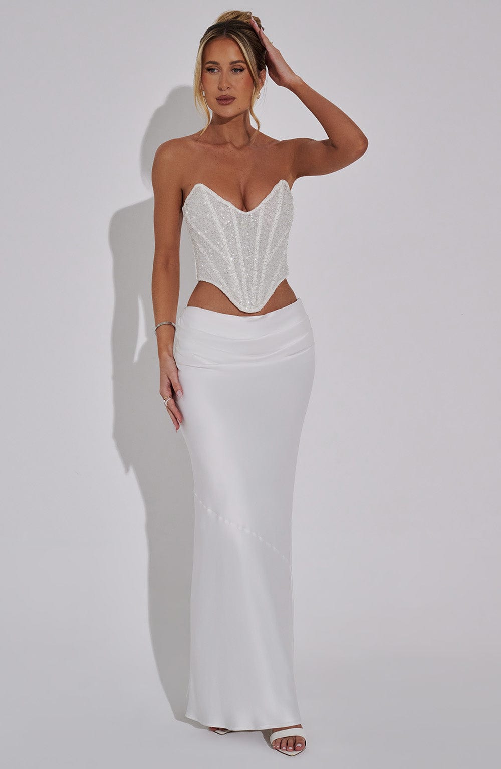 Sara Maxi Skirt - White