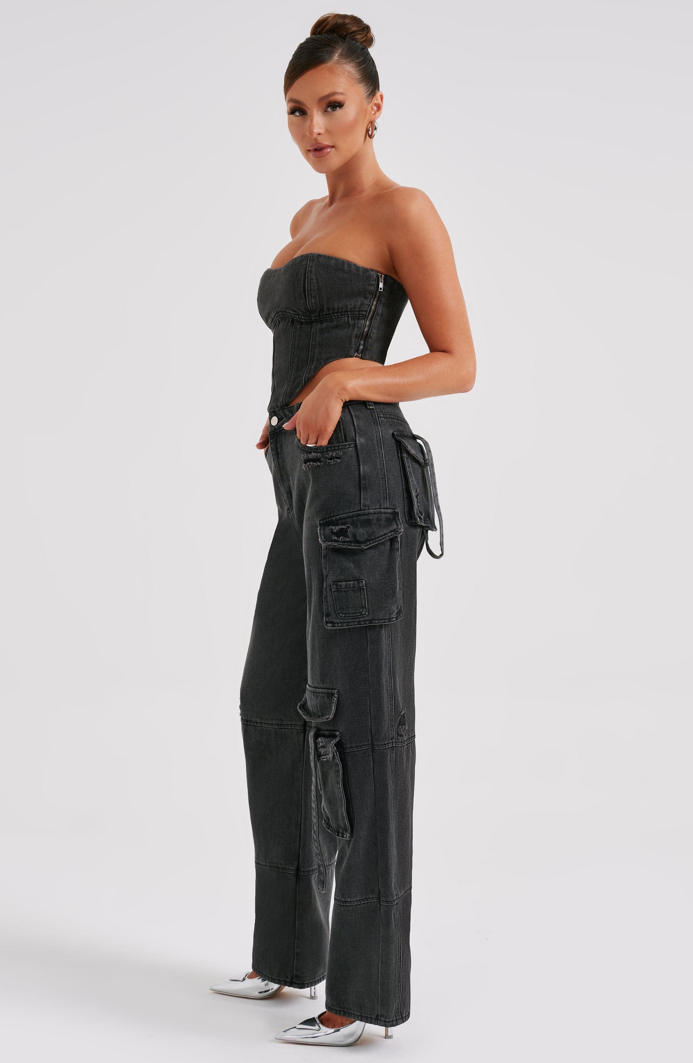 Rafaella Cargo Pant - Black