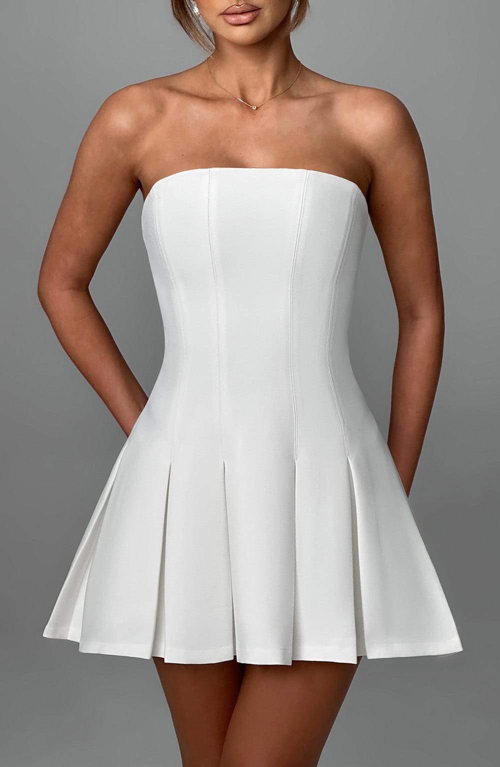 Danna Mini Dress-Ivory