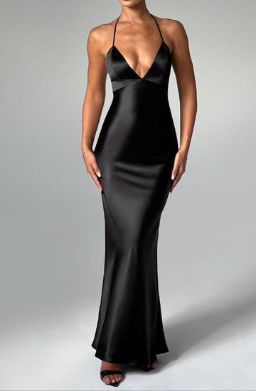 Magenta Maxi Dress - Black