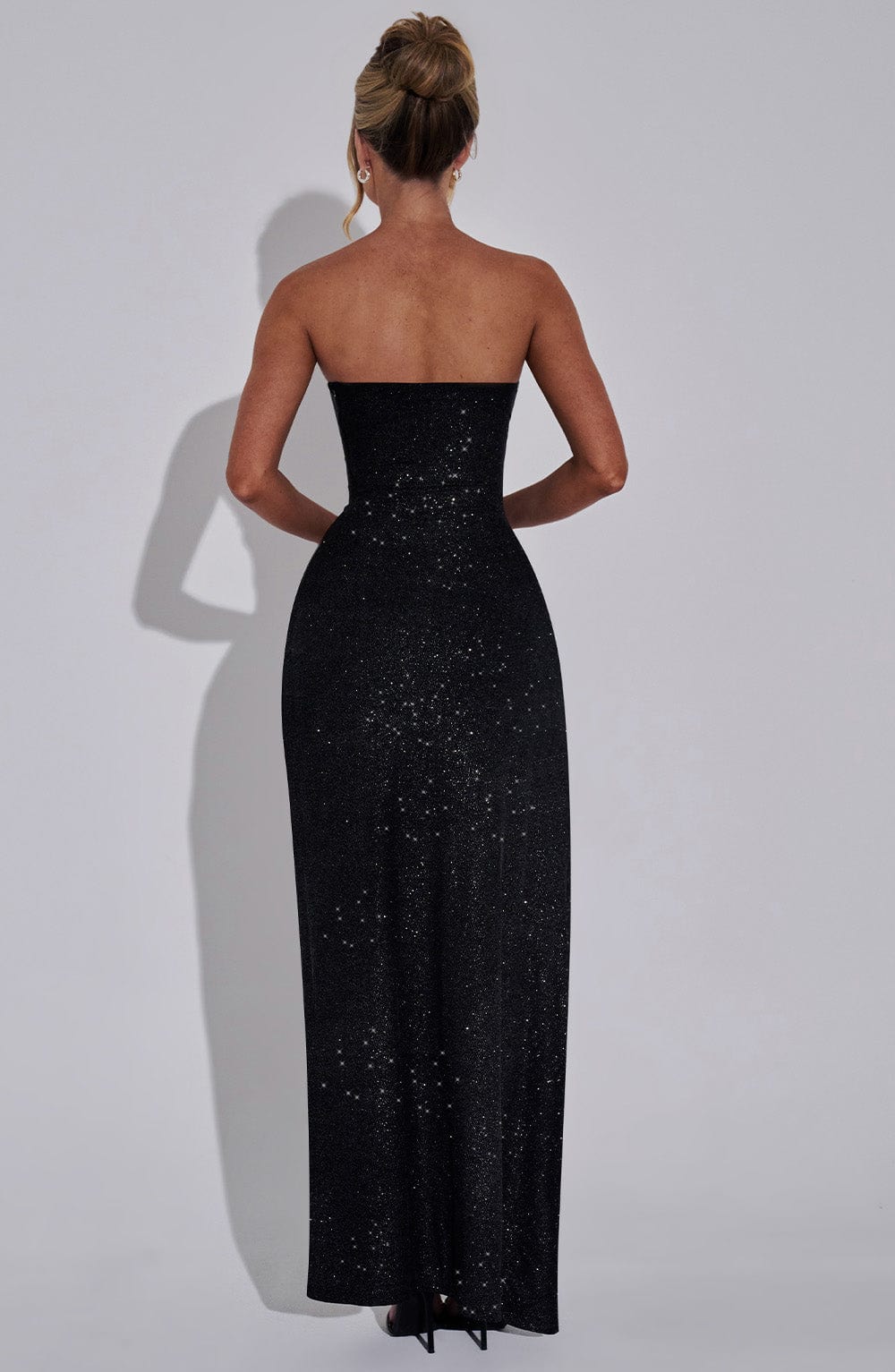 Victoria Maxi Dress - Black Sparkle