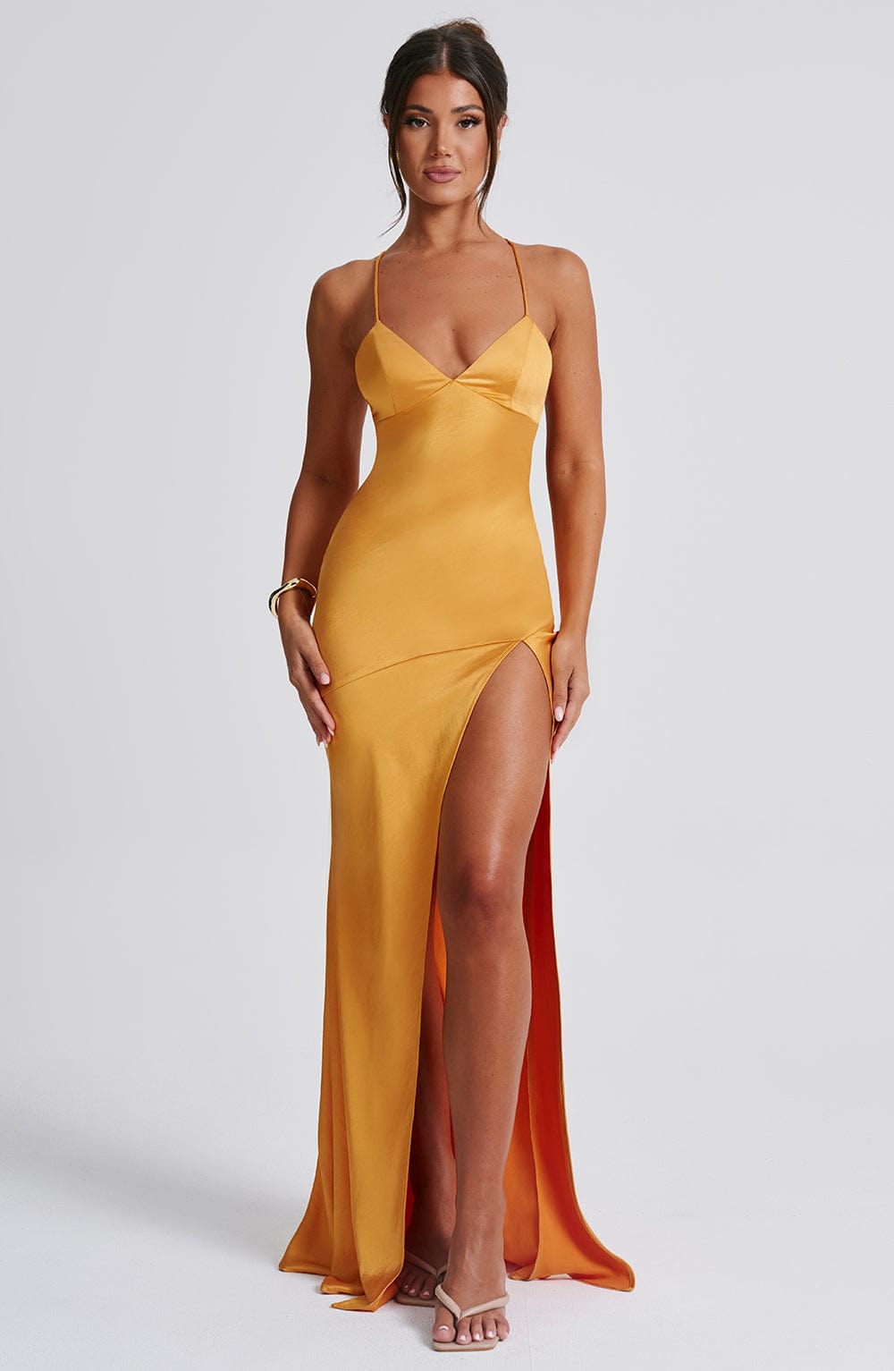 Valentina Maxi Dress - Tangerine