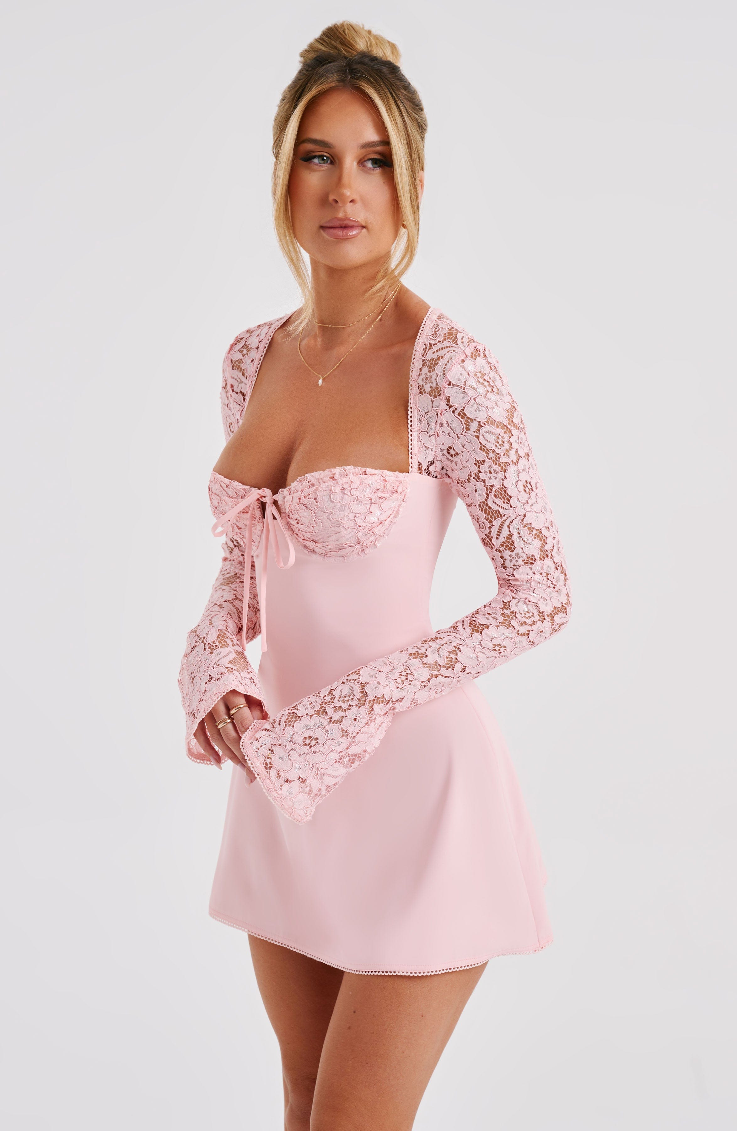 Emilia Mini Dress-Blush