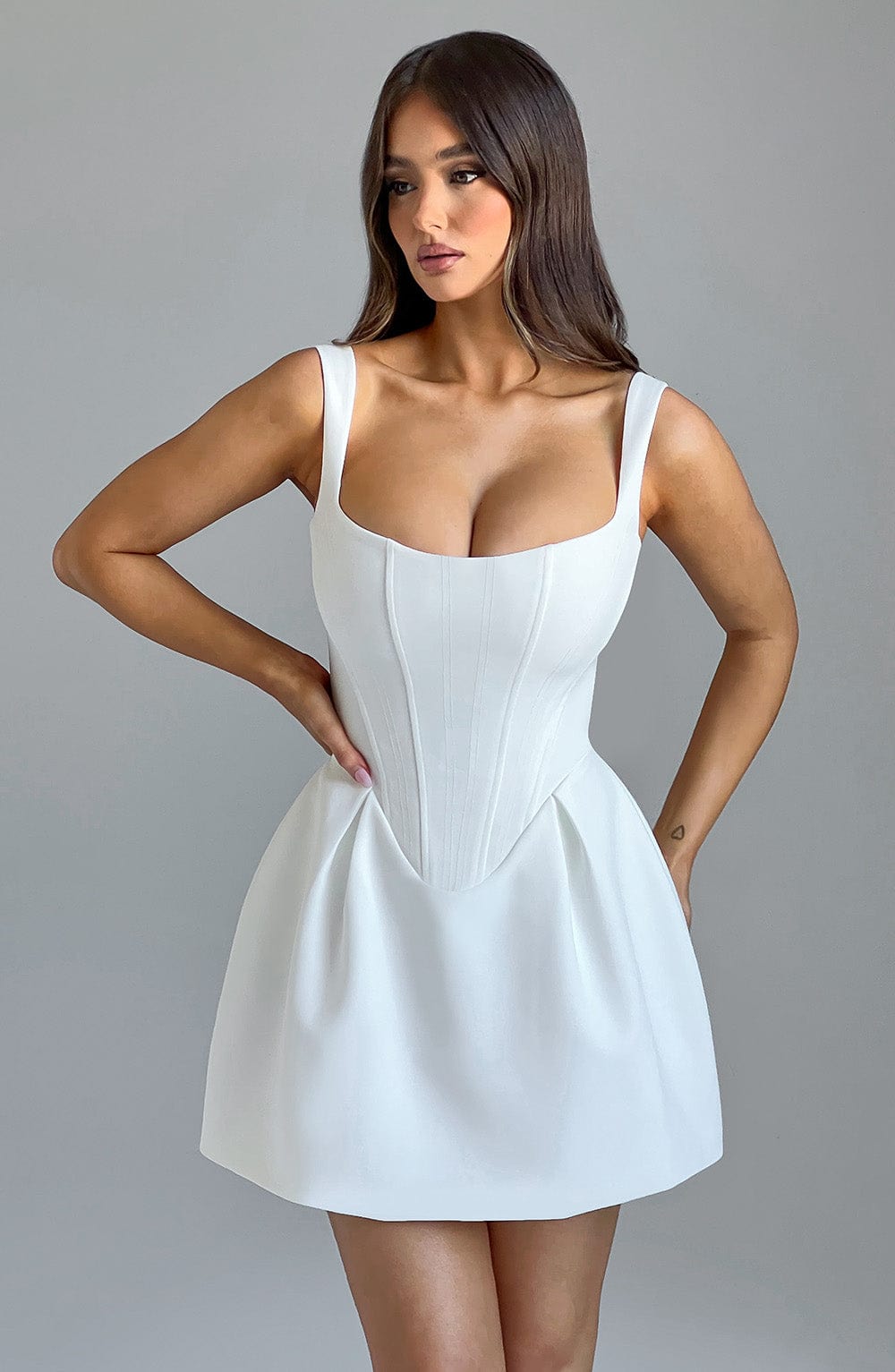 Celia Mini Dress - Ivory