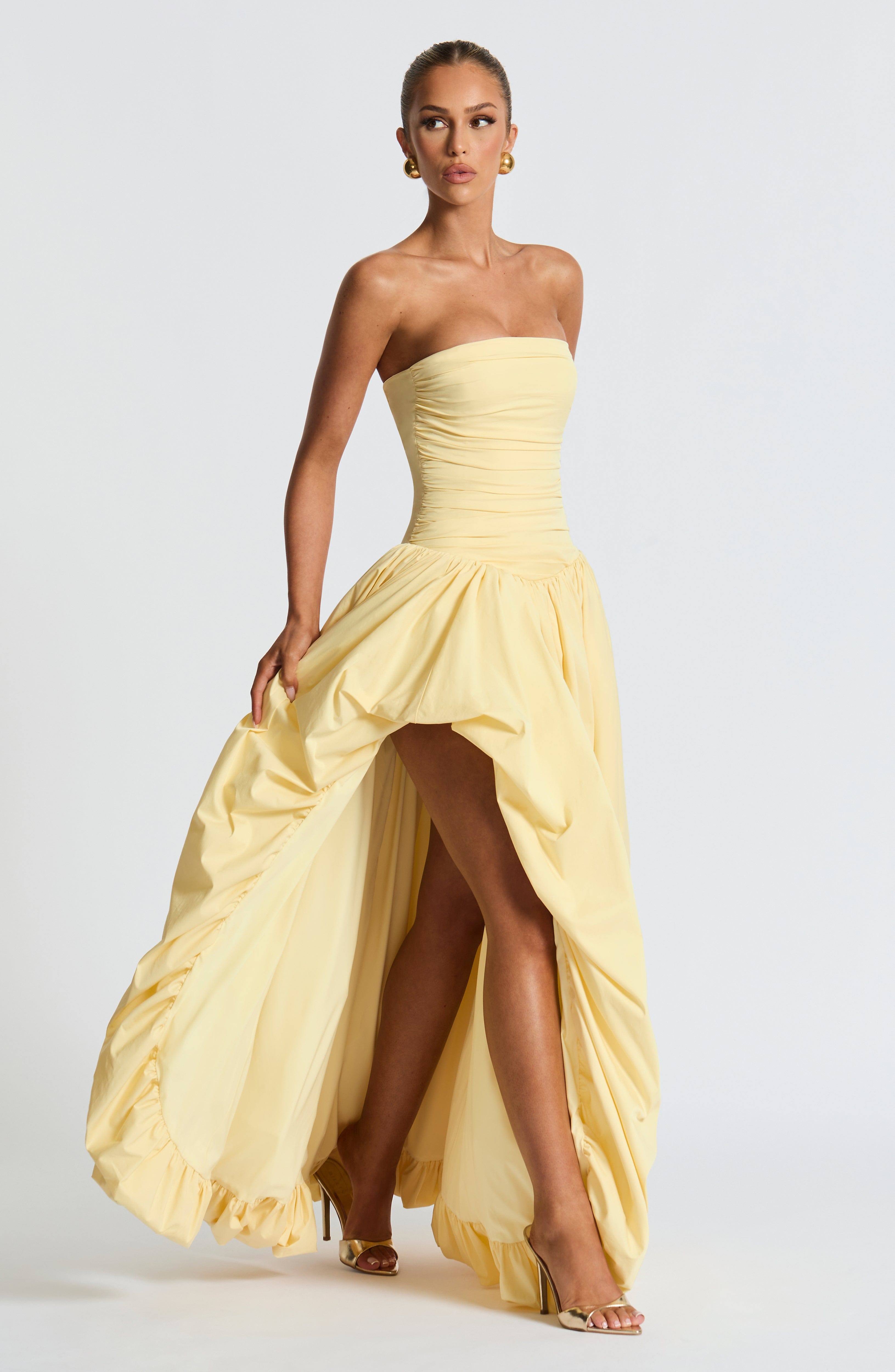 Florencia Maxi Dress-Lemon