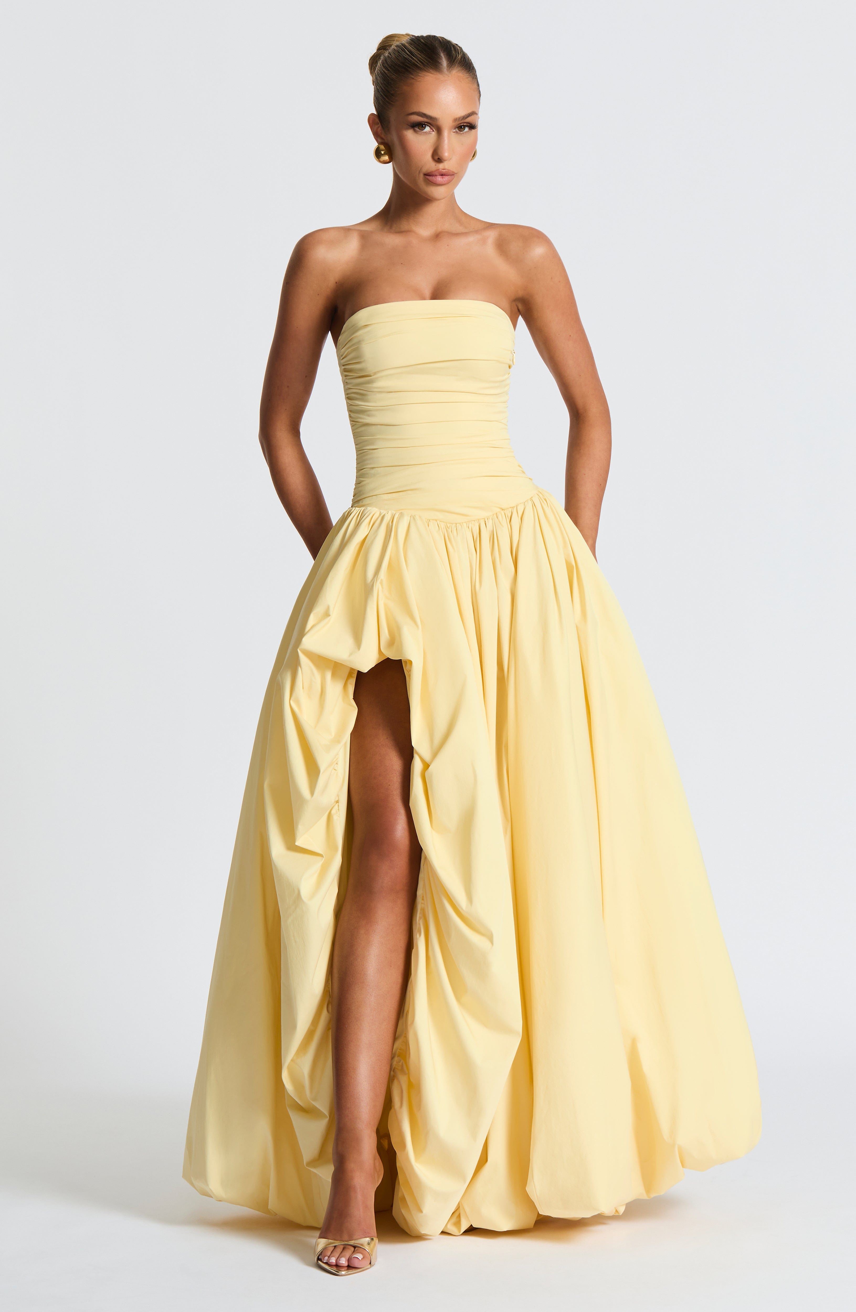 Florencia Maxi Dress-Lemon