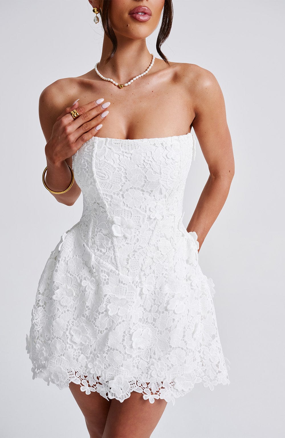 Valery Mini Dress-Ivory