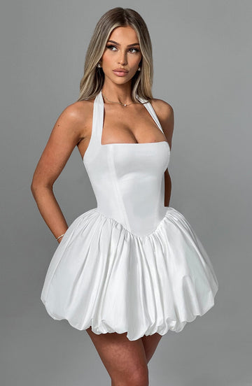Alexa Mini Dress-Ivory