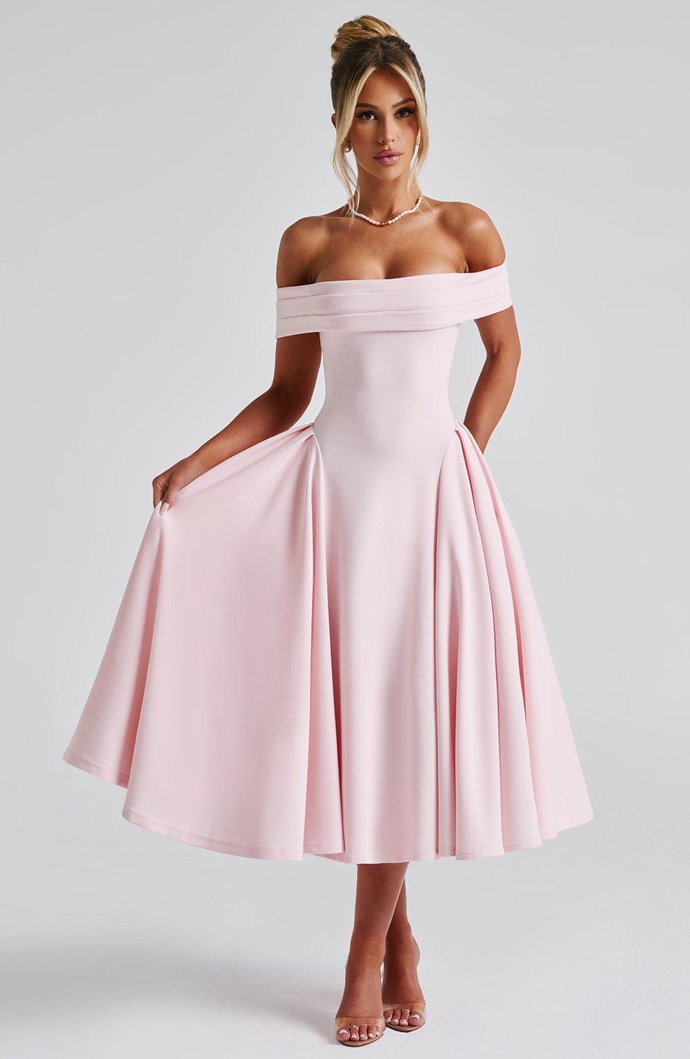 Valeria Midi Dress - Blush