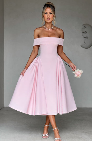 Valeria Midi Dress - Blush