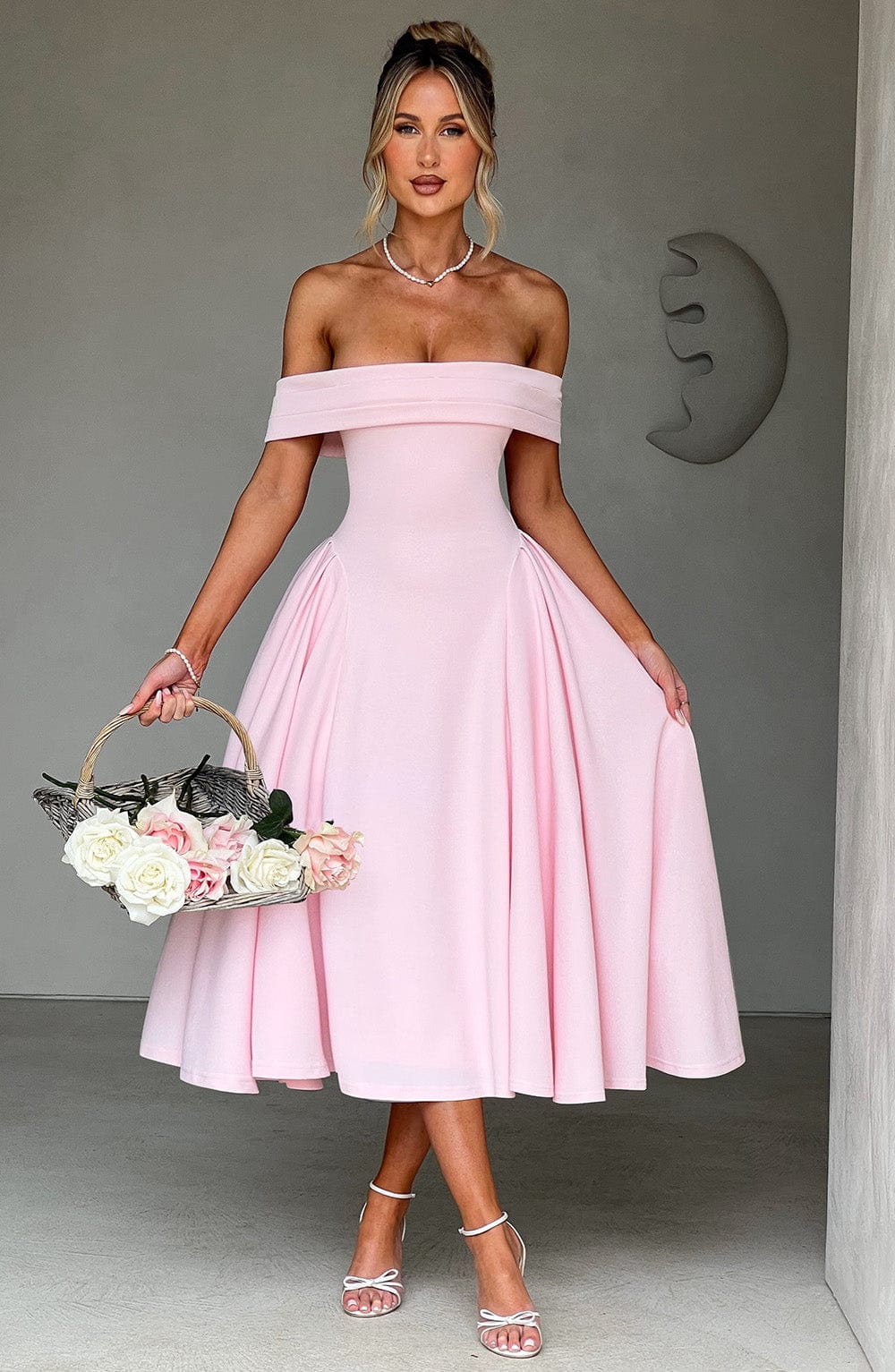 Valeria Midi Dress - Blush