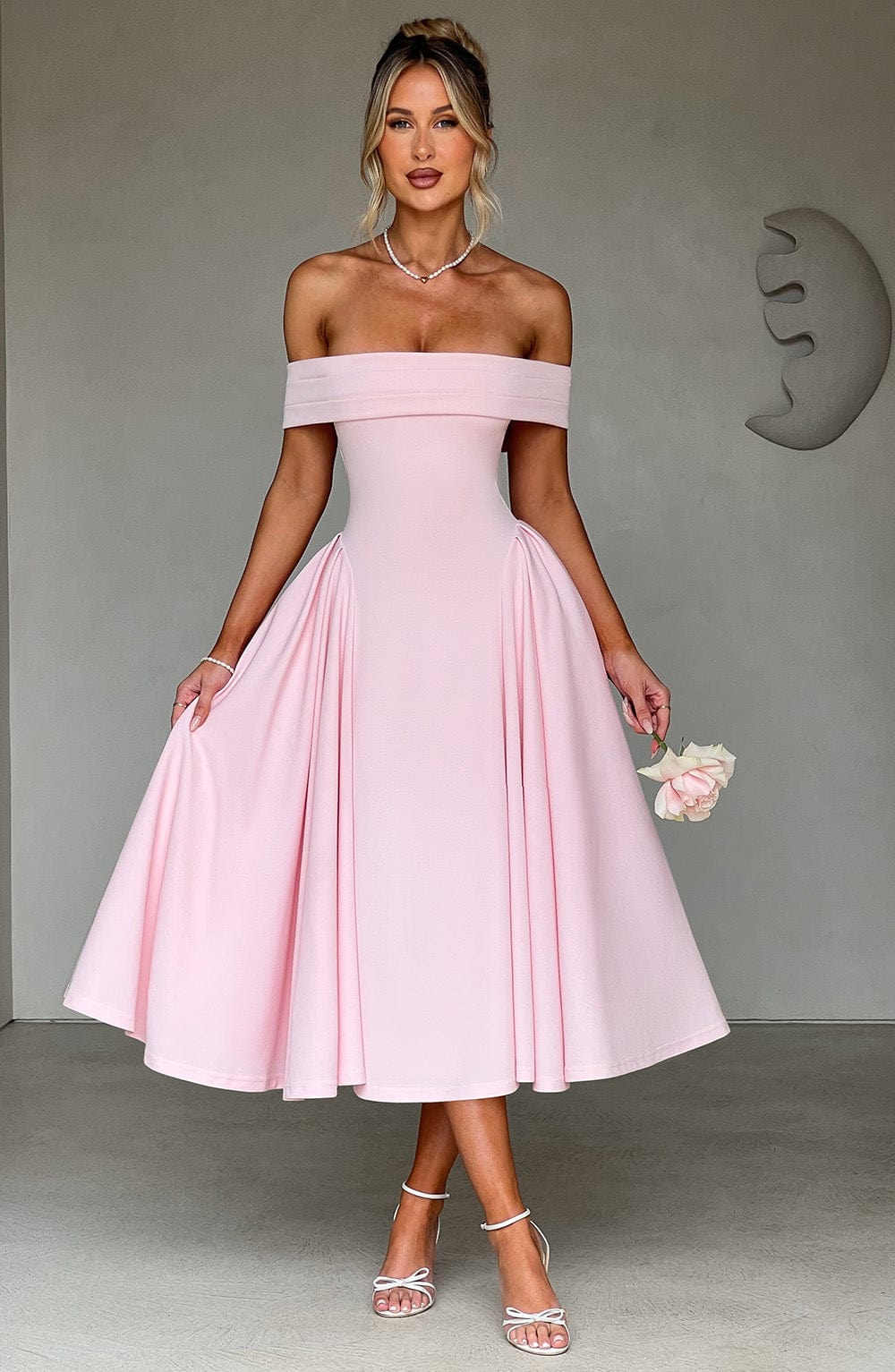 Valeria Midi Dress - Blush