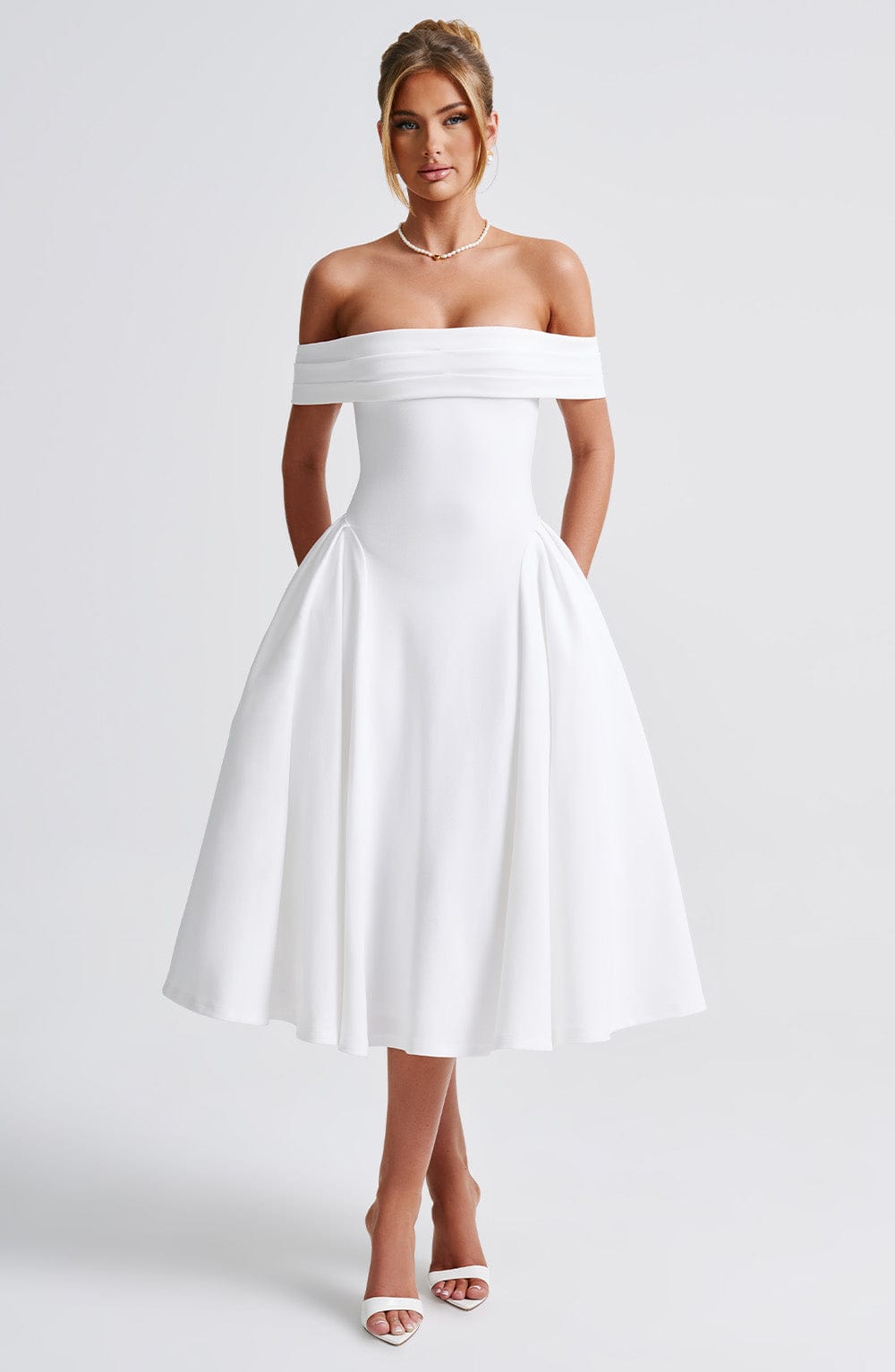 Rafaella Midi Dress - White