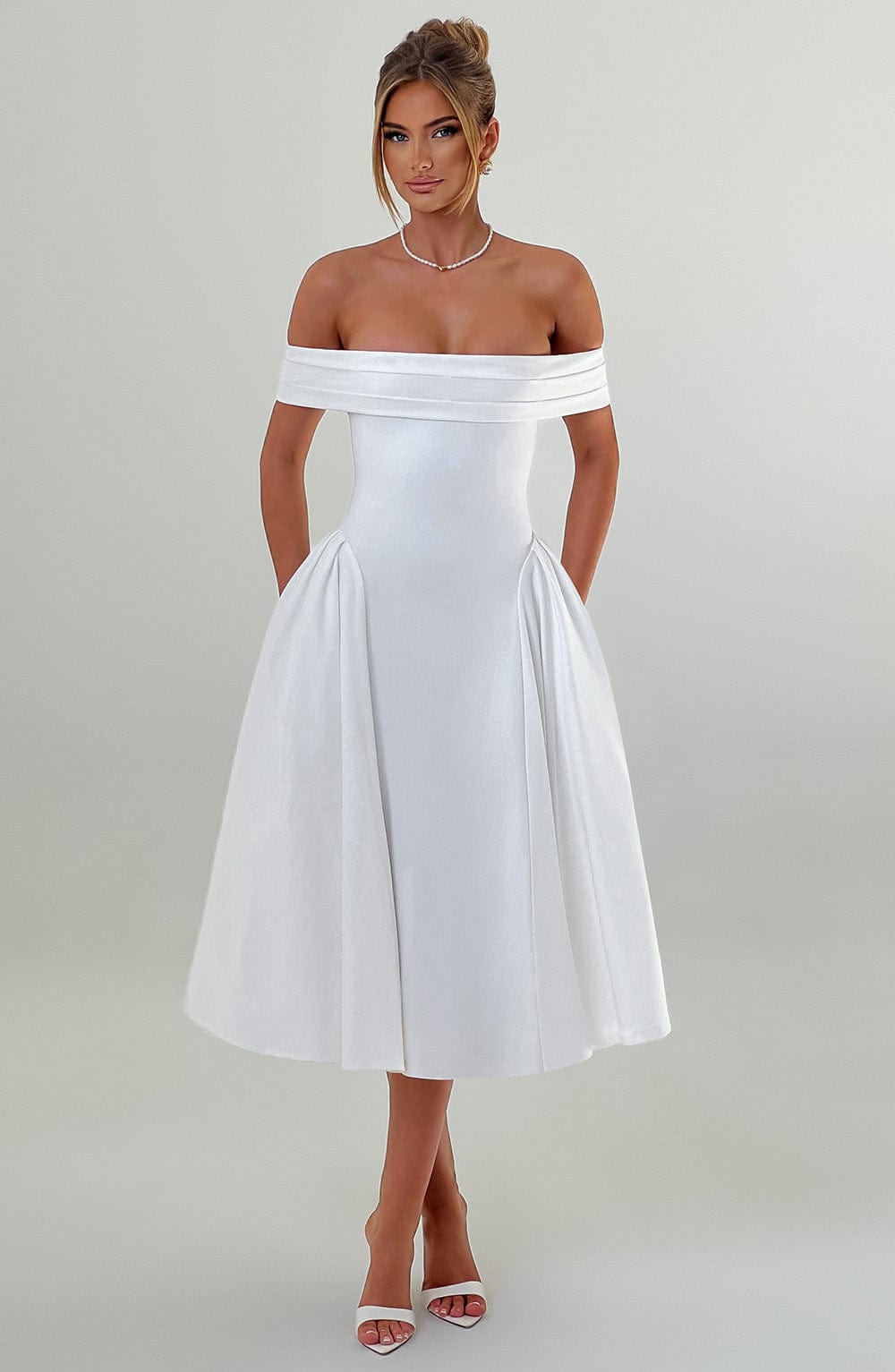 Rafaella Midi Dress - White