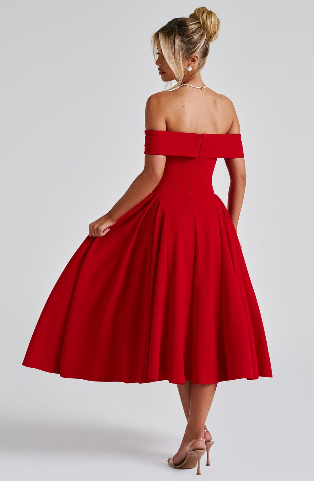 Michelle Midi Dress - Red