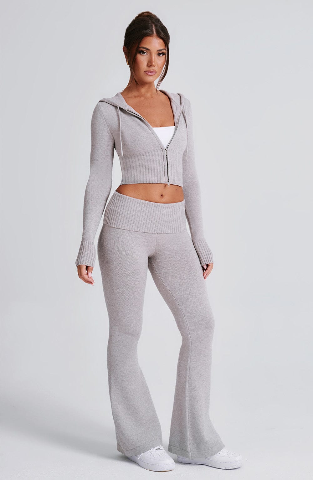Carolina Knit Pants - Light Grey Marl