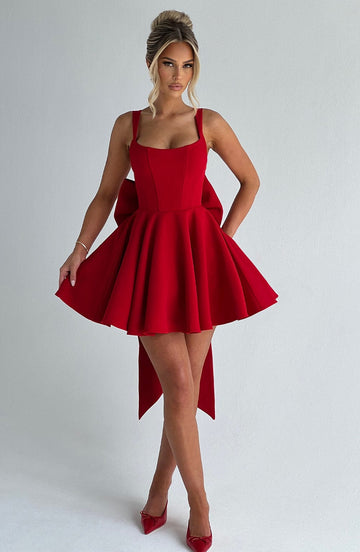 Chloe Mini Dress - Red