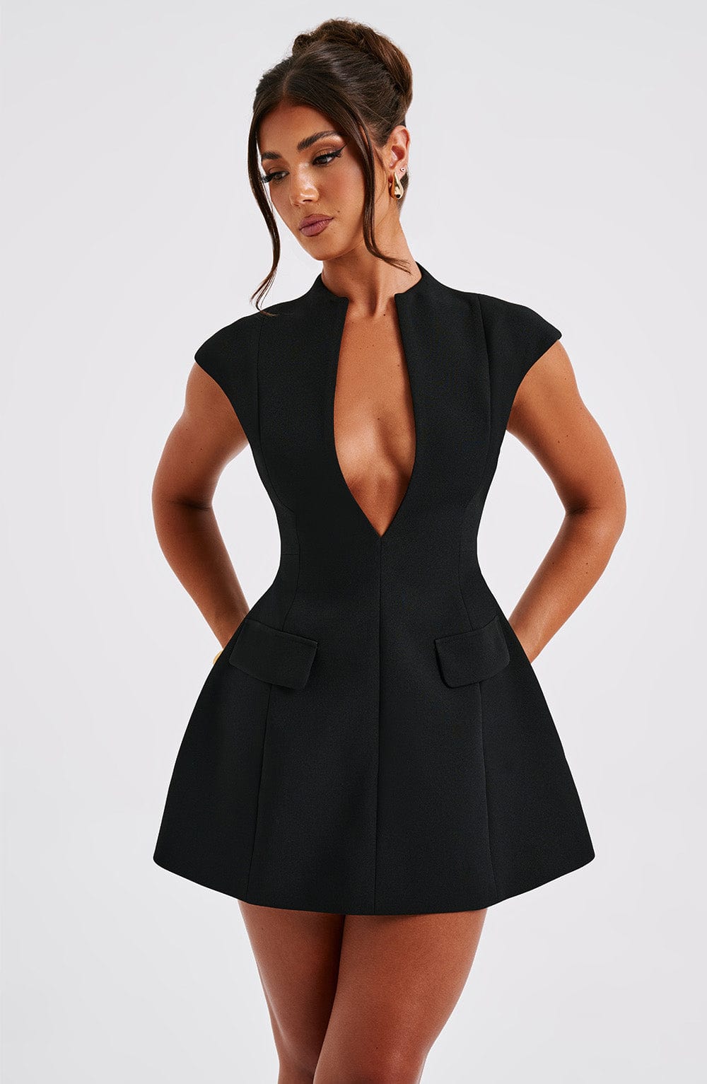 Salome Mini Dress-Black