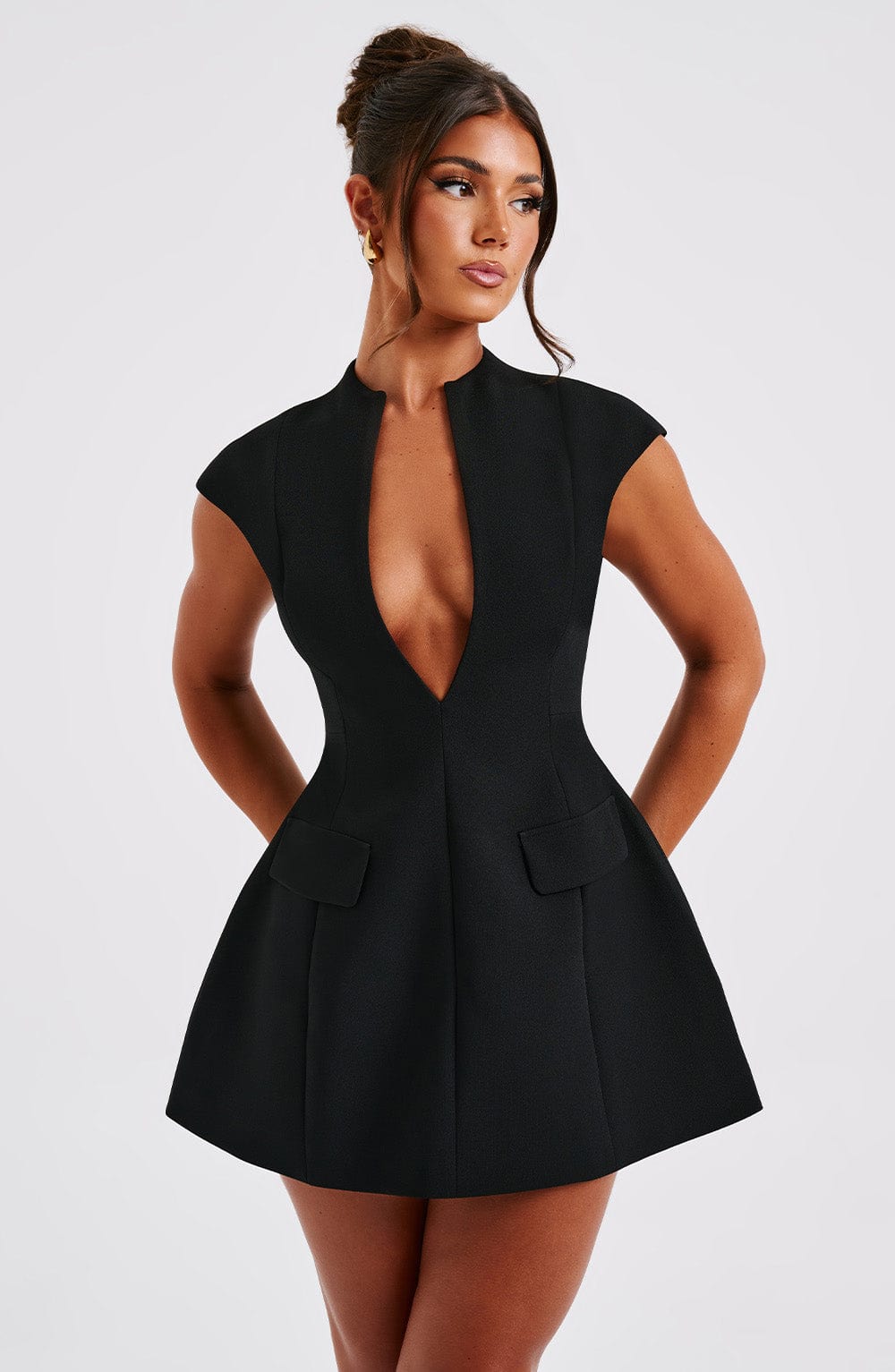Salome Mini Dress-Black