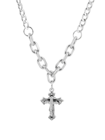 Vintage Cross Rhinestone Pendant