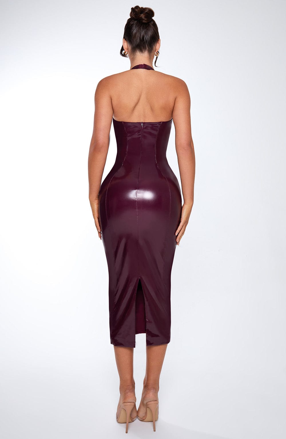 Rocio Midi Dress- Cherry Lacquer