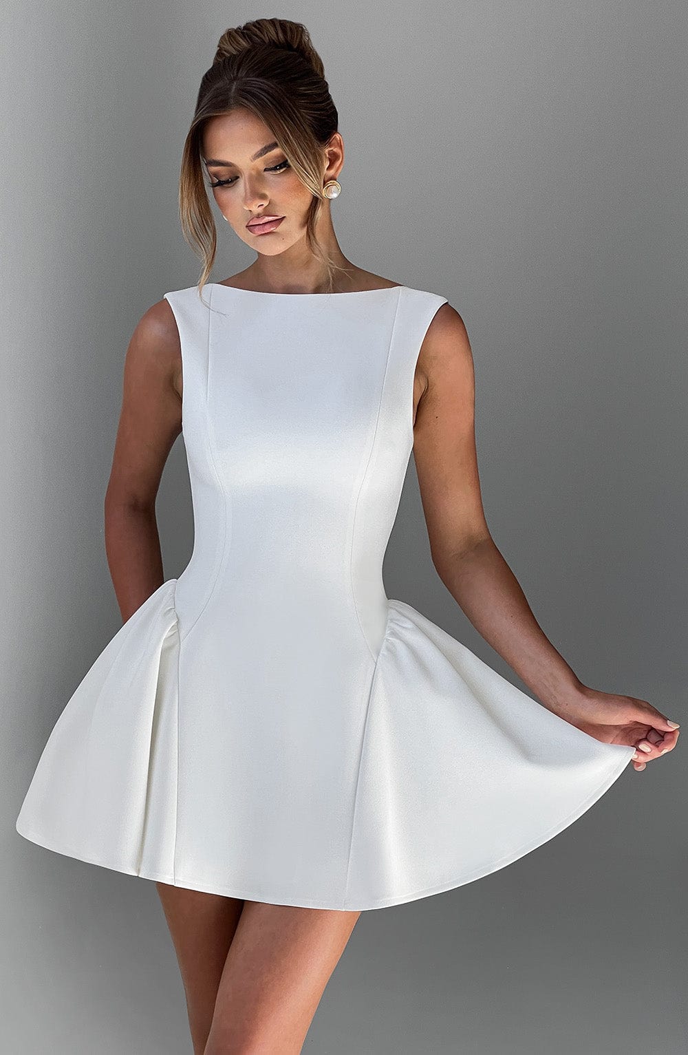 Luna Mini Dress-Ivory
