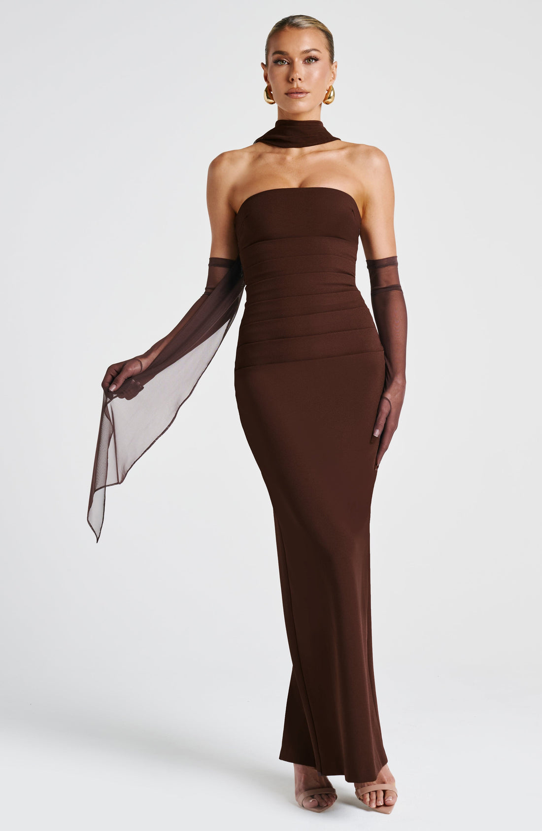Ana Sofía Maxi Dress- Plum Brown