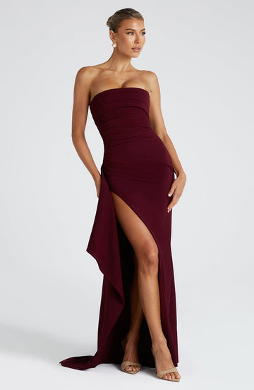 Valentina Maxi Dress - Cherry Lacquer