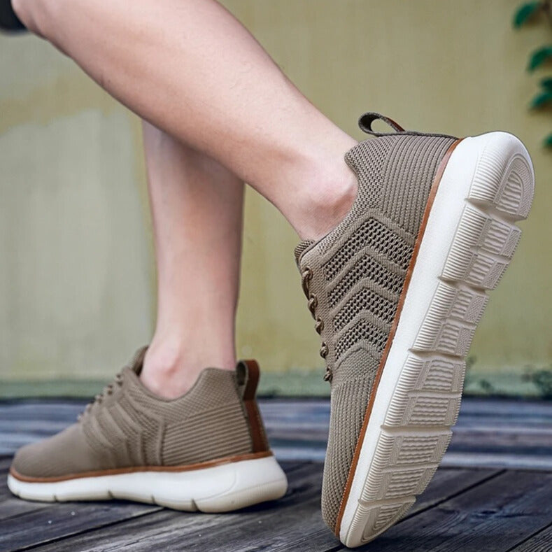 Men's Knit Casual Walking Sneakers | Low-Top