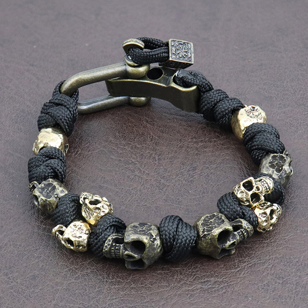 Unisex Gothic Skull Design Bracelet