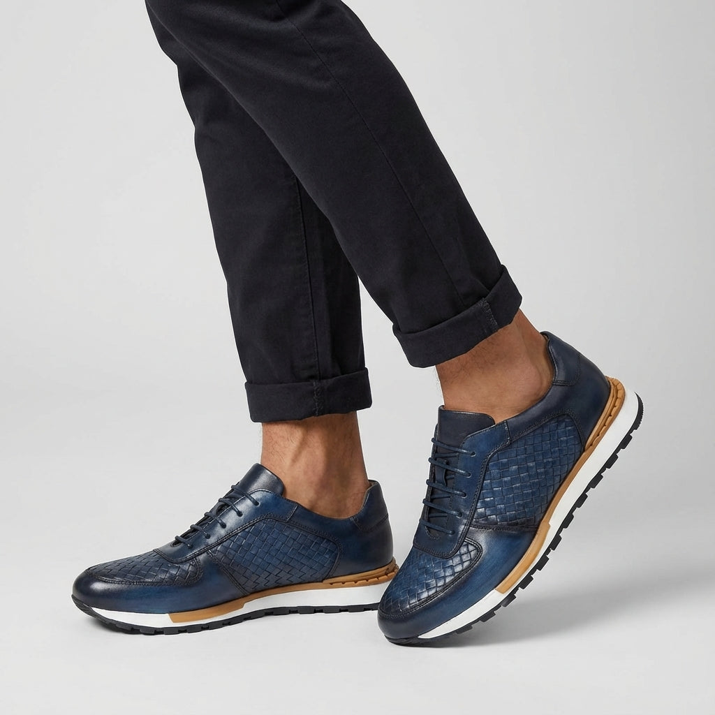 Men's Smart Casual Lace-Up Dress Sneakers | Low-Top
