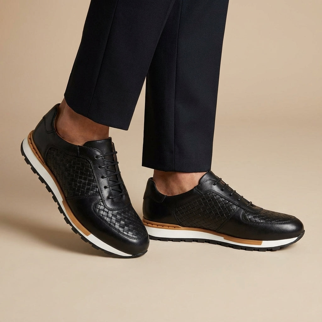 Men's Smart Casual Lace-Up Dress Sneakers | Low-Top