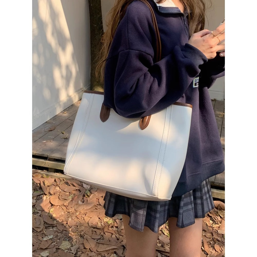 Faux Leather Shoulder Tote Bag for Women - Valentina