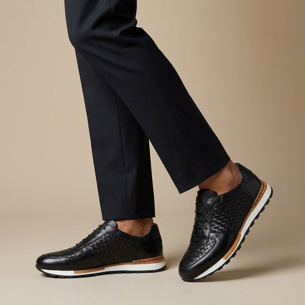 Men's Smart Casual Lace-Up Dress Sneakers | Low-Top