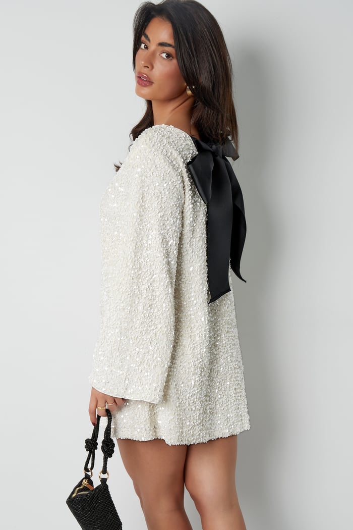 Women's Mini Long Sleeve Wedding Guest Dress with Bow Details