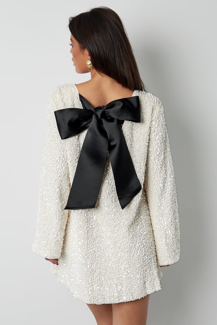 Women's Mini Long Sleeve Wedding Guest Dress with Bow Details