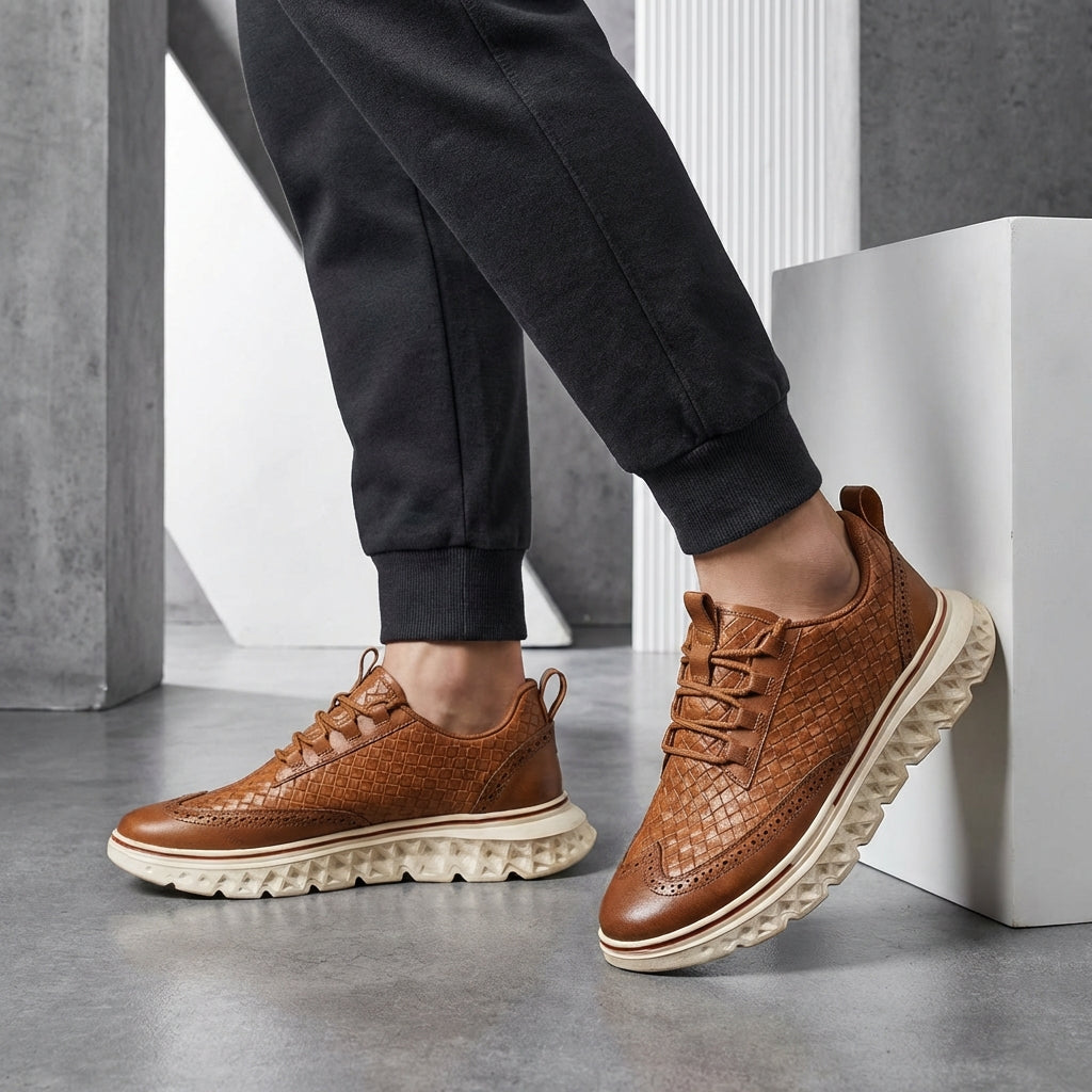 Men's Chunky Sole Oxford Sneakers | Wingtip