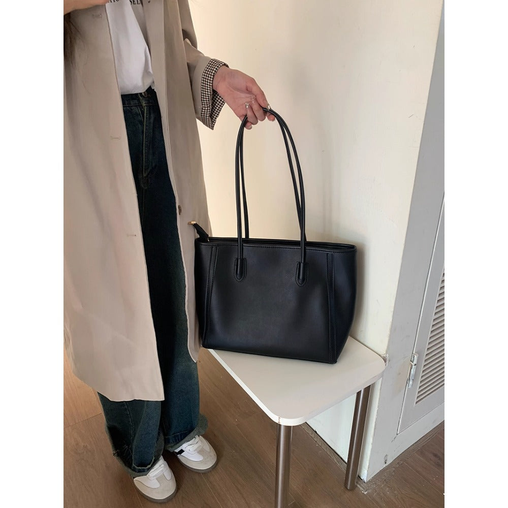 Faux Leather Shoulder Tote Bag for Women - Valentina