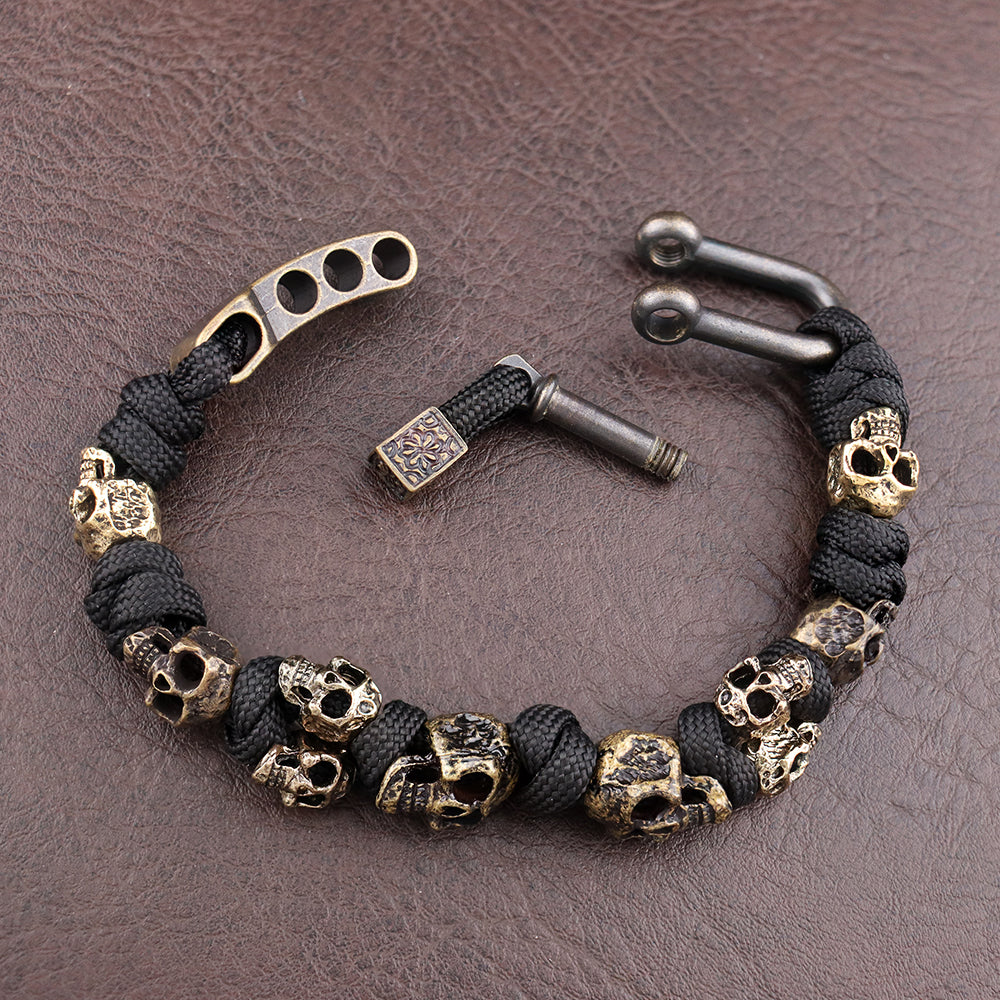 Unisex Gothic Skull Design Bracelet